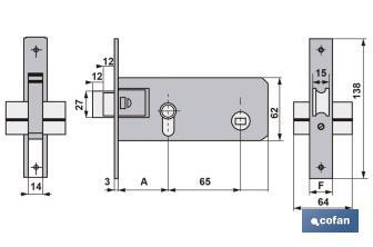 FECHADURA PARA PORTA DE ALUMÍNIO FECHADURA/BATENTE - Cofan